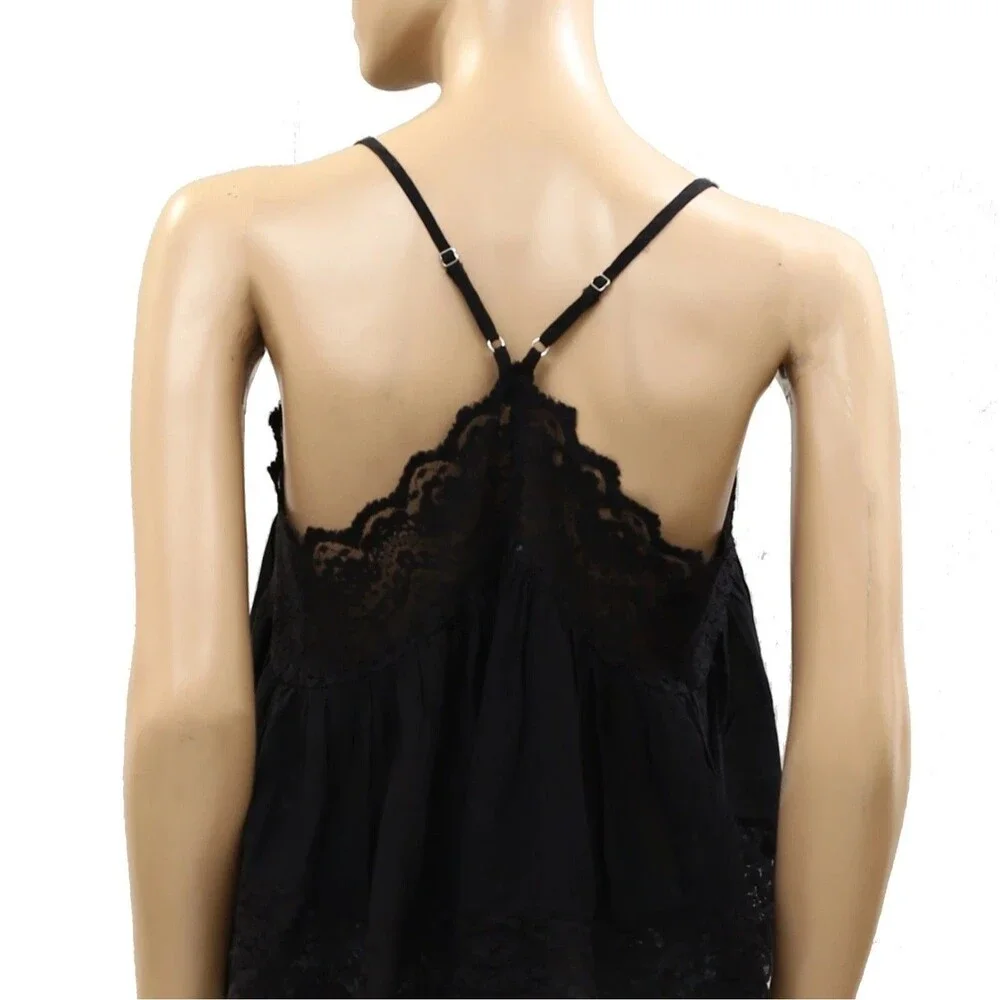 Intimately Free People Fiona Cami Blouse Top Tank Sleeveless Lace Slip S 289609